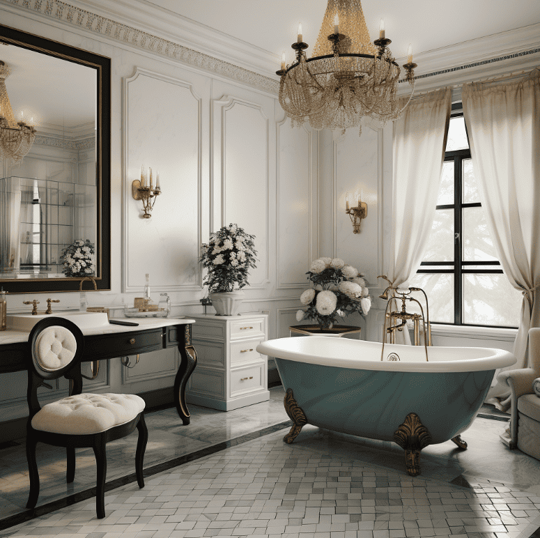 Klasyczny i elegancki styl w architekturze łazienek
