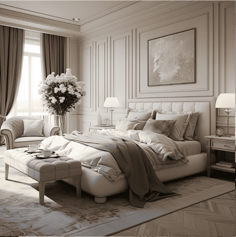 Klasyczny i elegancki styl w architekturze sypialni