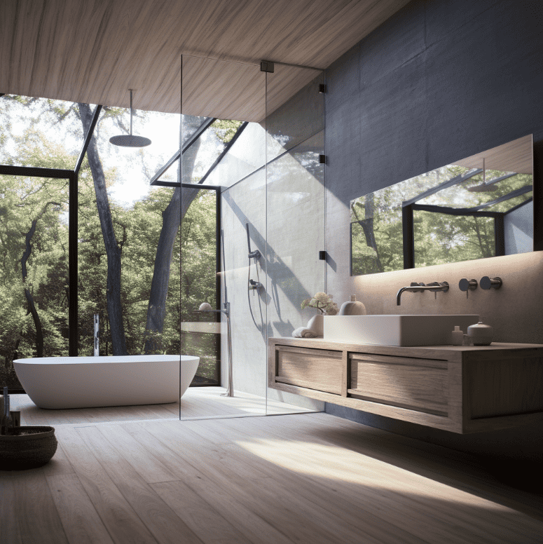 Nowoczesny i minimalistyczny styl w architekturze łazienka